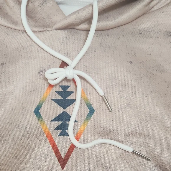 NWOT Men's Southwestern Aztec Native Tribal Geometric Distressed Hoodie Size XXL - Picture 10 of 14